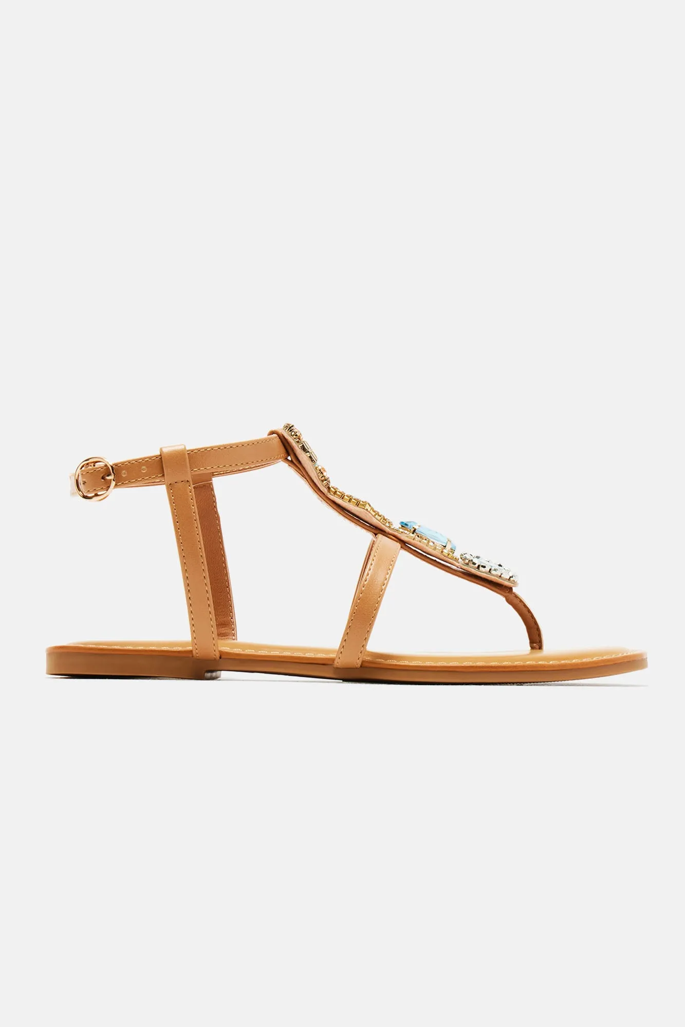 Always Adored Flat Sandals - Tan