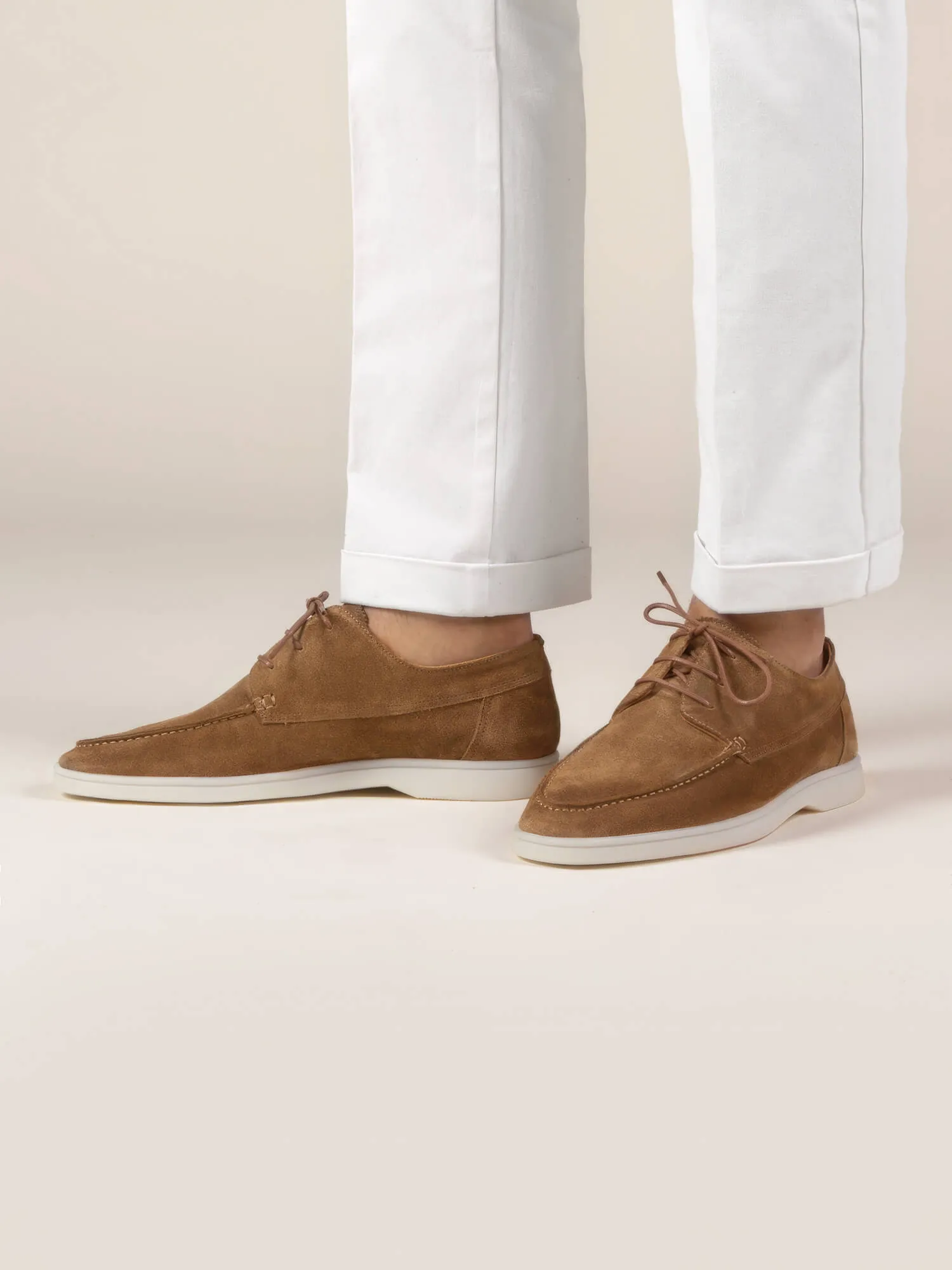 Beige Boat Loafers