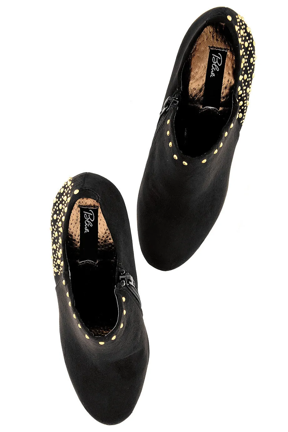 BLINK EVEY Black Studded Ankle Boots