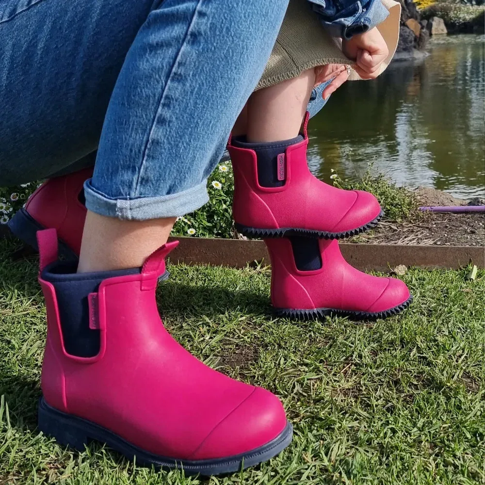 Bobbi Kids Rain Boot // Magenta & Navy