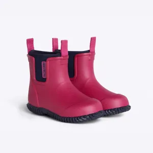 Bobbi Kids Rain Boot // Magenta & Navy