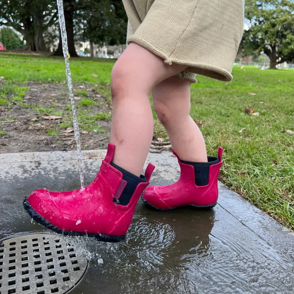 Bobbi Kids Rain Boot // Magenta & Navy