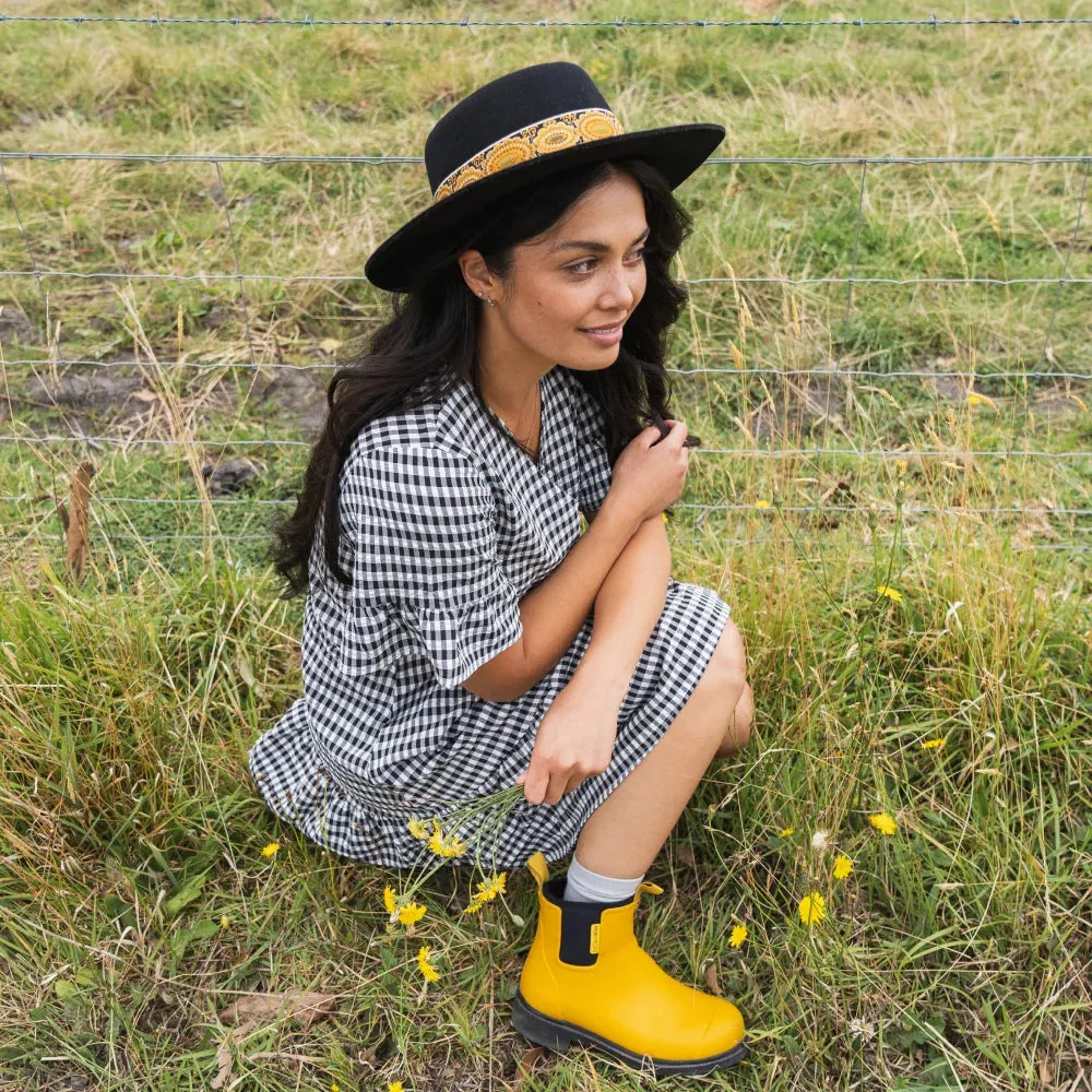 Bobbi Rain Boot // Mustard Yellow & Black