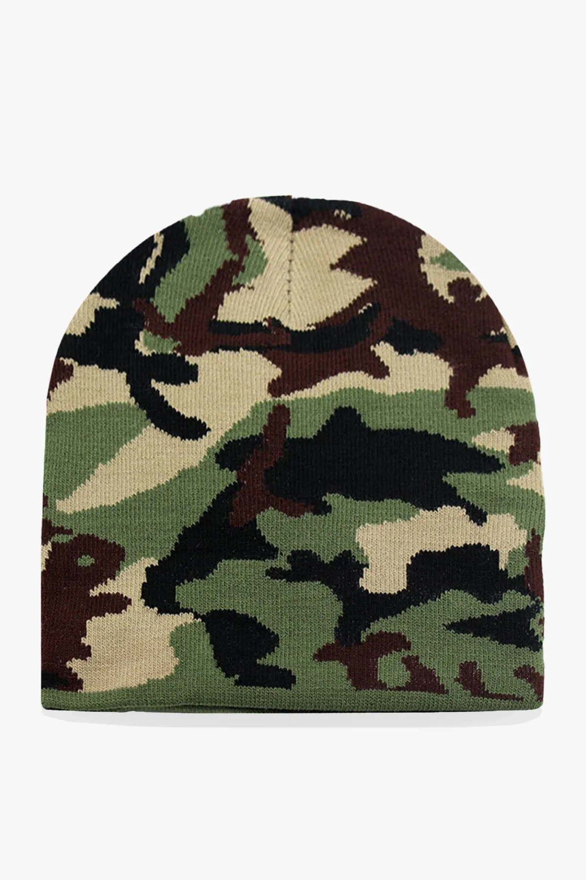 Camouflage Green Knitted Beanie - W22 - UBH0015