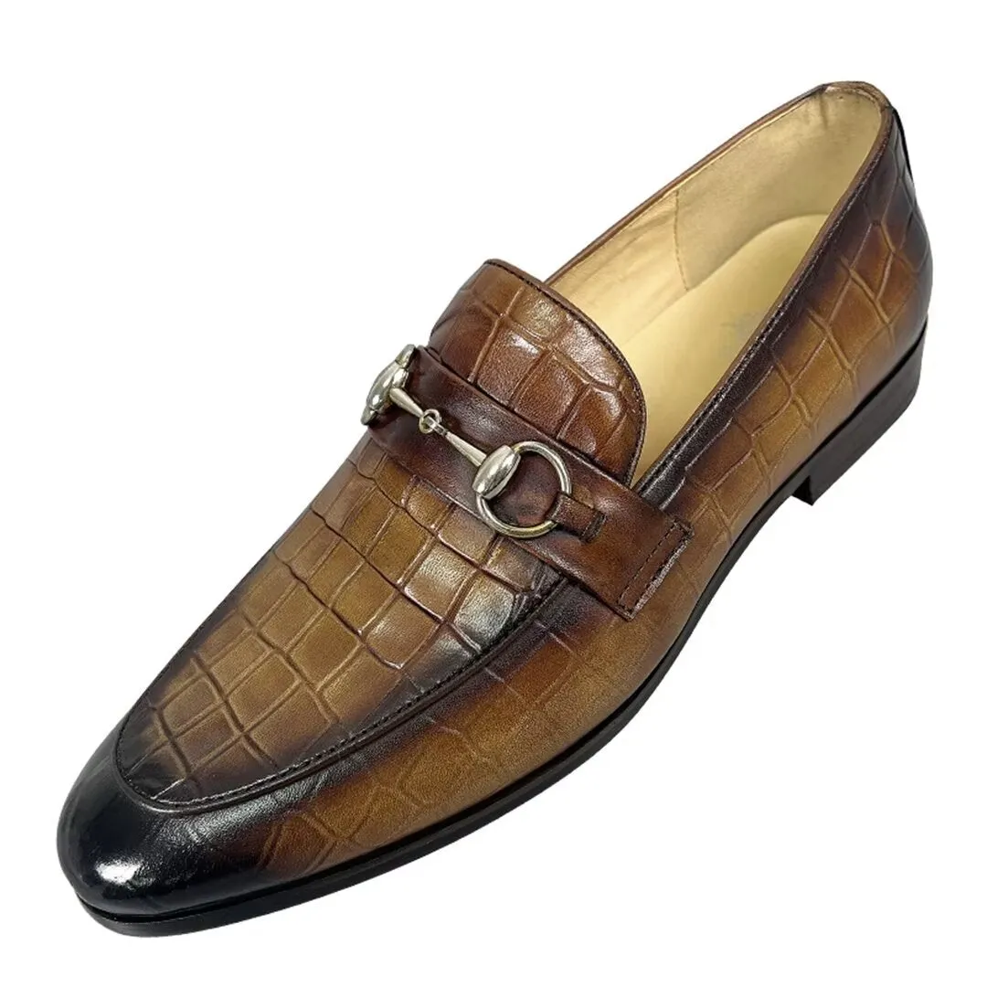 Elegant Round-Toe Cow Leather Loafers