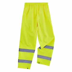 Ergodyne 25344 8916 L Lime Class E Lightweight Hi-Vis Rain Pants