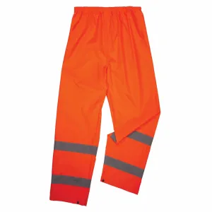 Ergodyne 25445 8916 XL Orange Class E Lightweight Hi-Vis Rain Pants