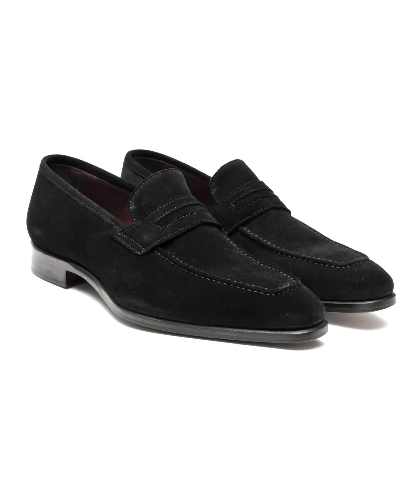 FILANGIERI - BLACK SUEDE PENNY LOAFERS