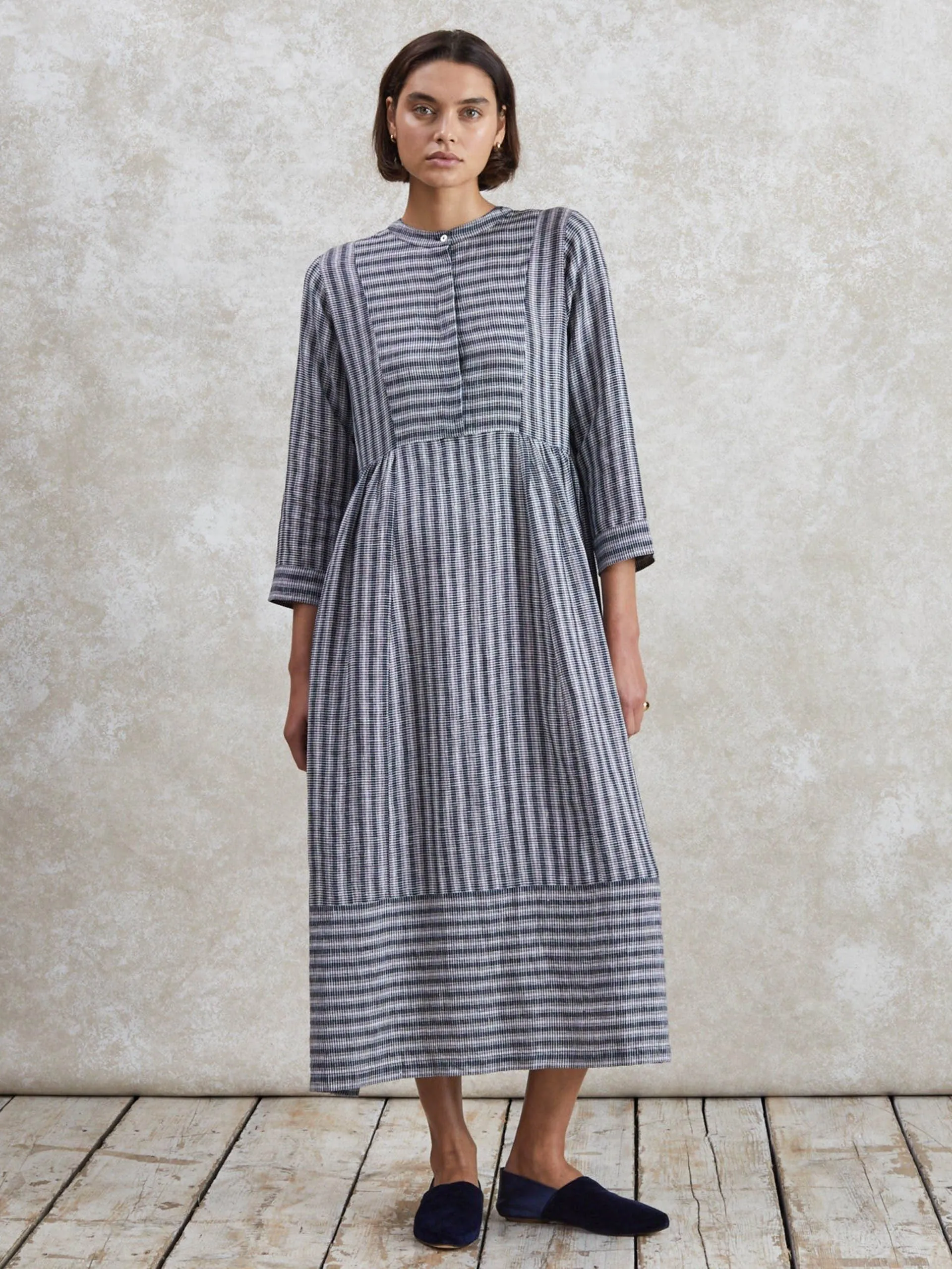 Fleur woven stripe dress