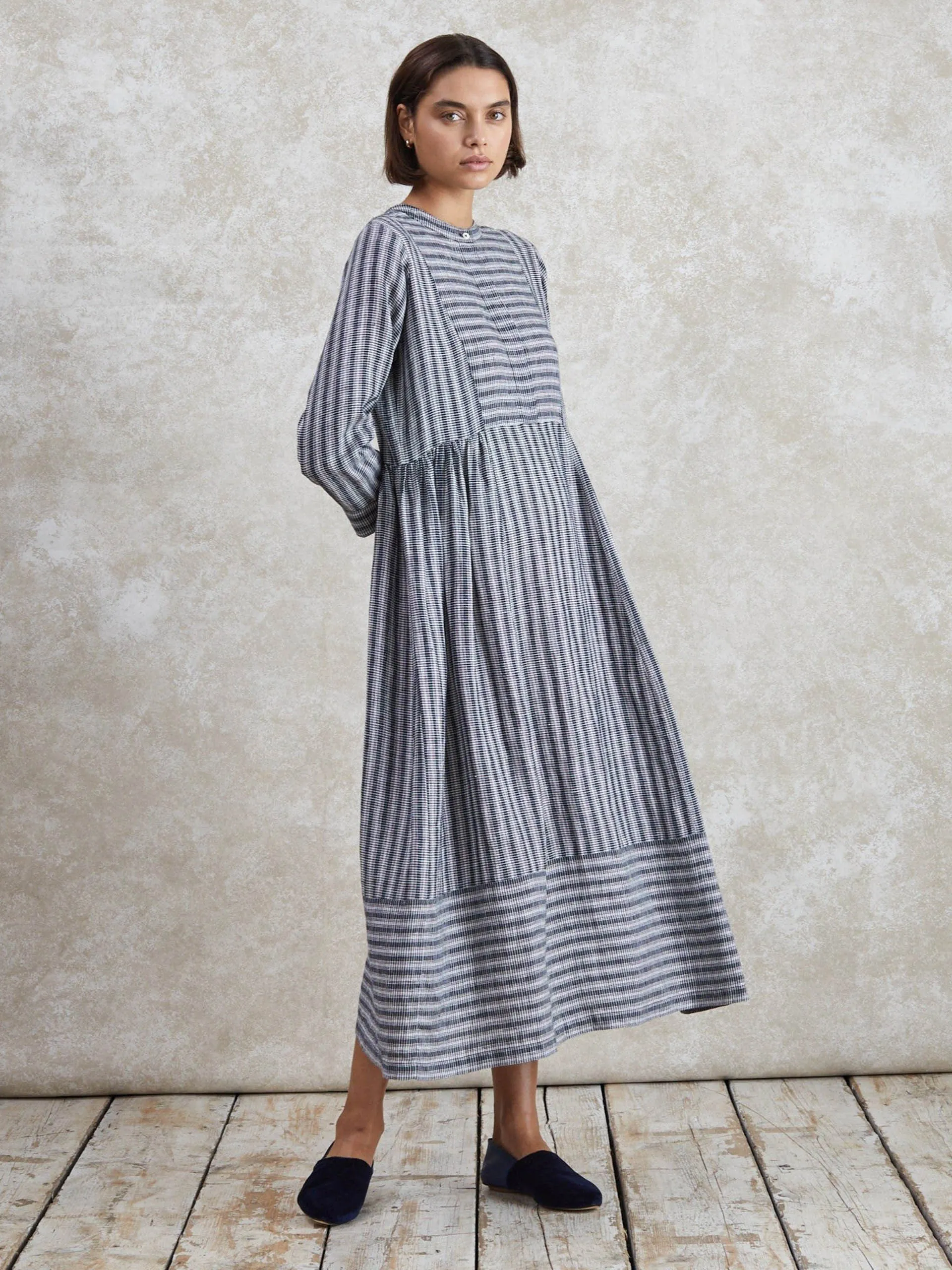 Fleur woven stripe dress