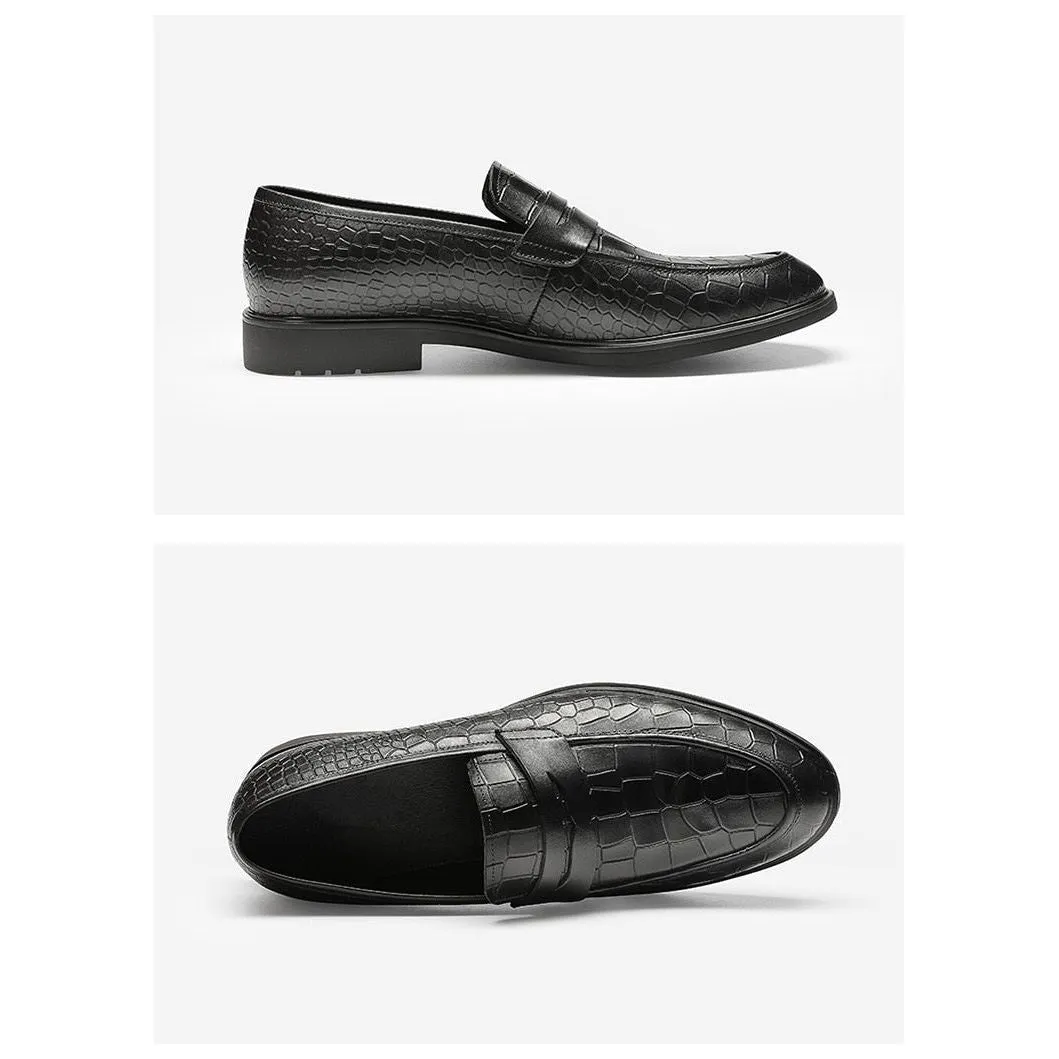 GatorLux Exotic Leather Slip-on Brogue Loafers