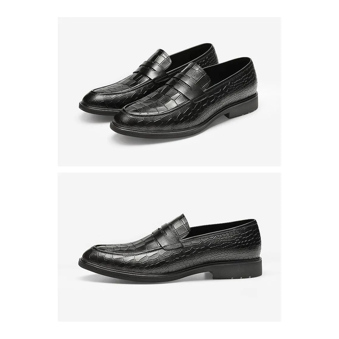 GatorLux Exotic Leather Slip-on Brogue Loafers