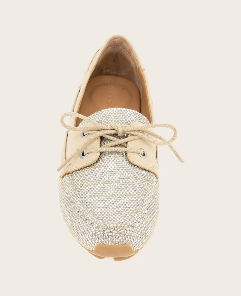 GENTLE SOULS - Marina Metallic Fabric Boat Shoe