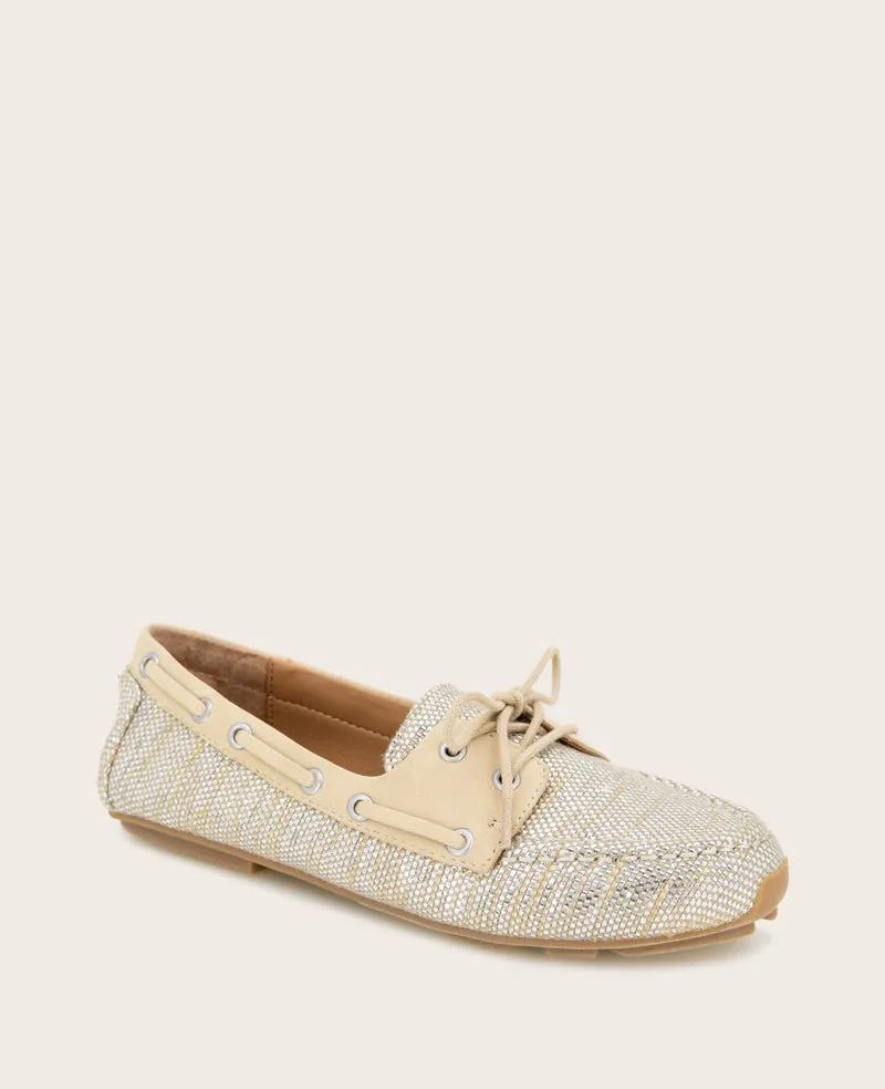 GENTLE SOULS - Marina Metallic Fabric Boat Shoe