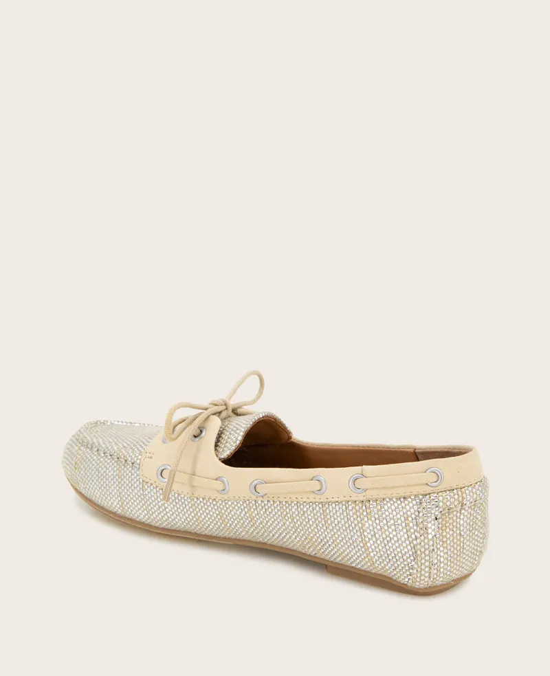 GENTLE SOULS - Marina Metallic Fabric Boat Shoe