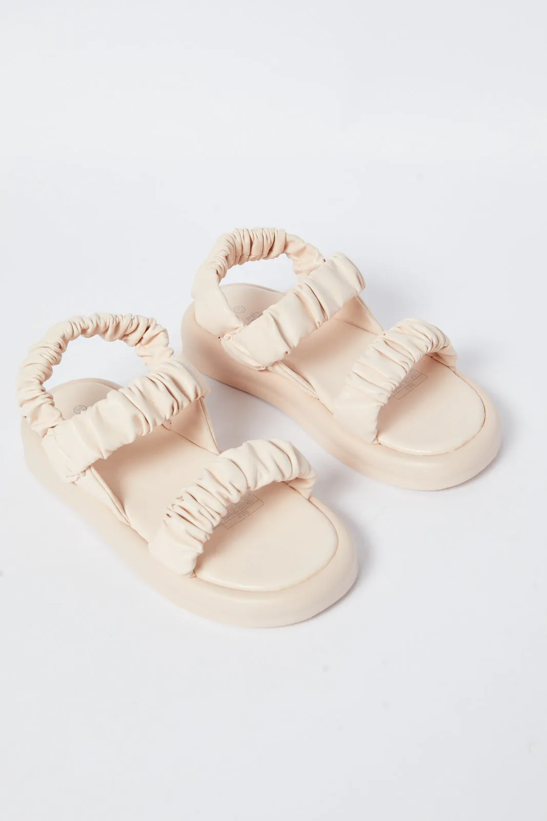 Girls Pink Ruffle Strap Sandal