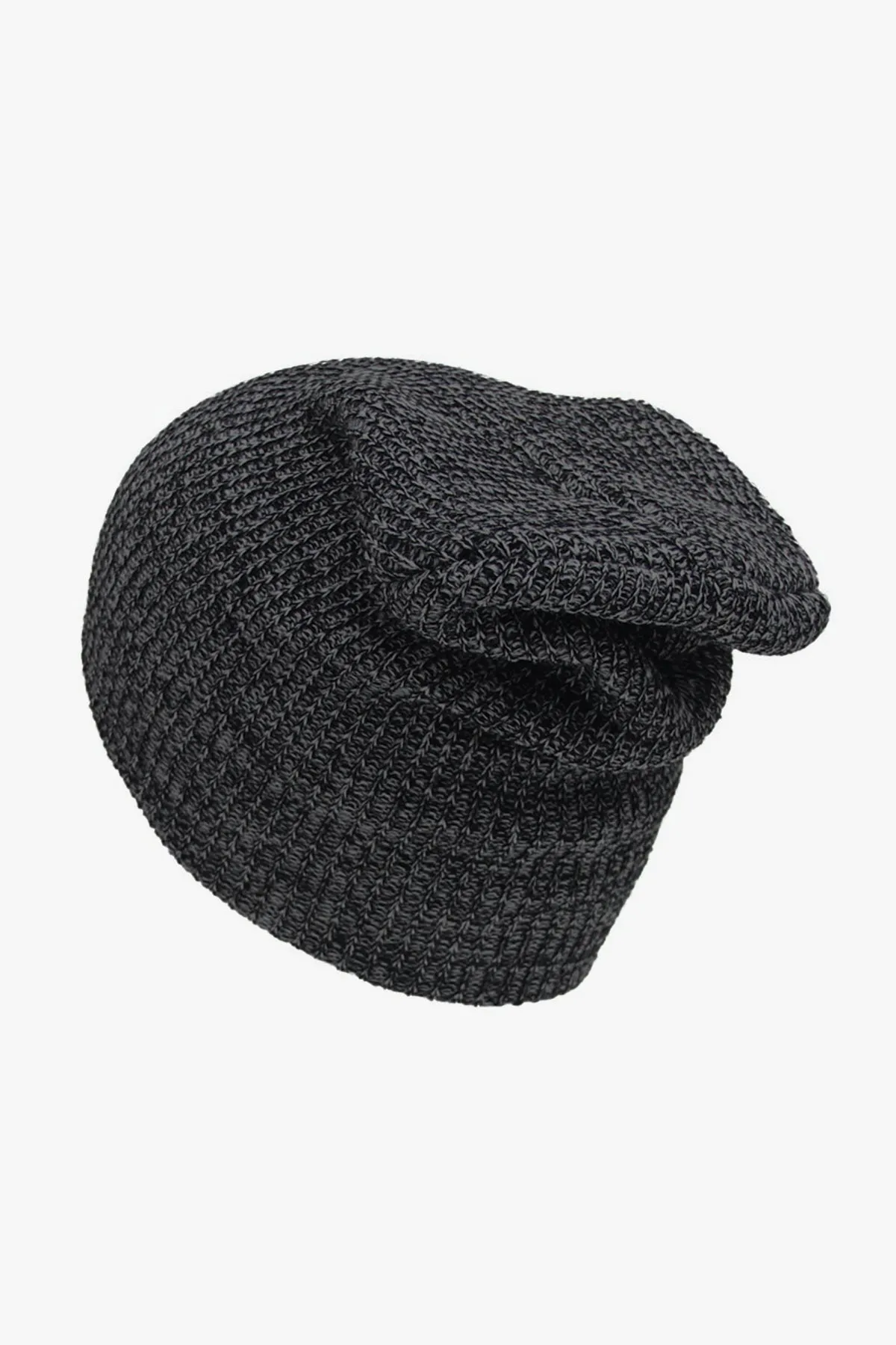 Grey Slouch Knitted Beanie - W22 - UBH0007