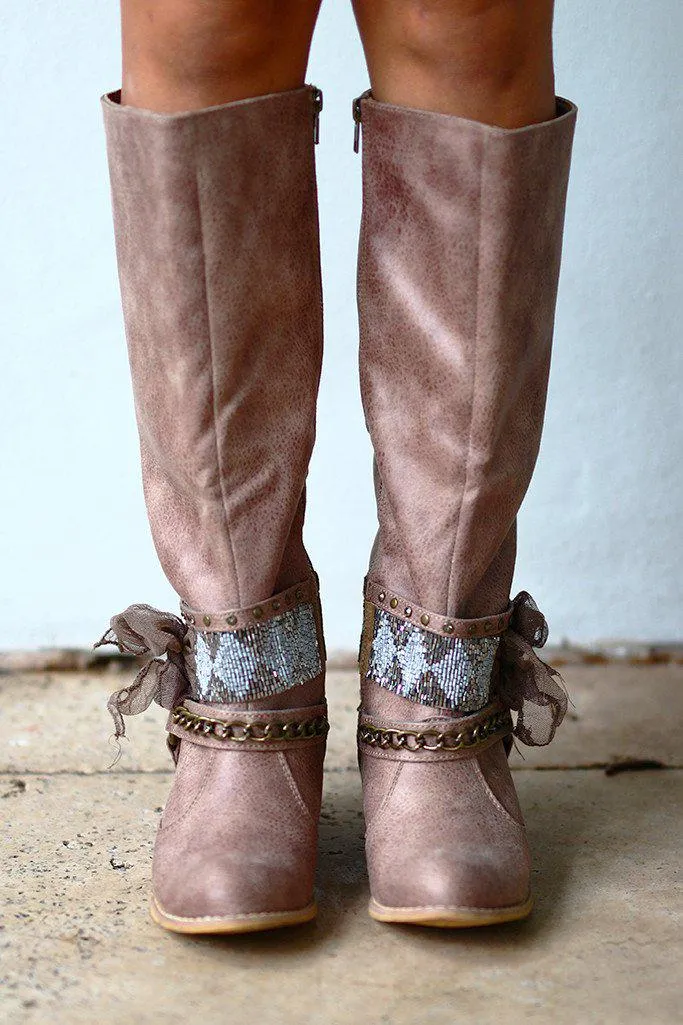 High Status Taupe Boots