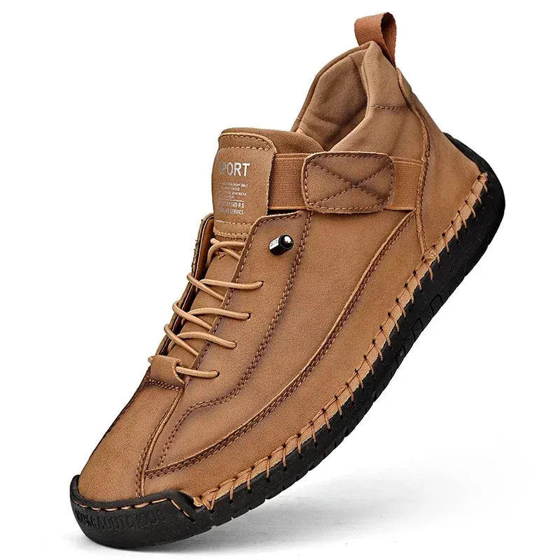 Hnzxzm Genuine Leather Men Casual Shoes Breathable Sneakers Fashion British Style Loafers Men Luxury Designer Boat Shoes Zapatos Hombre