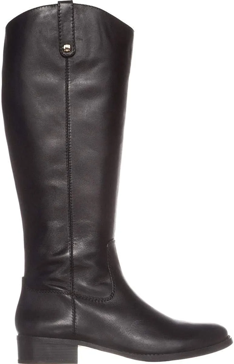 INC - FAWNE BLACK LEATHER BOOTS **FREE SHIPPING**