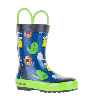 KAMIK YOUTH MONSTERS RAIN BOOT BLUE