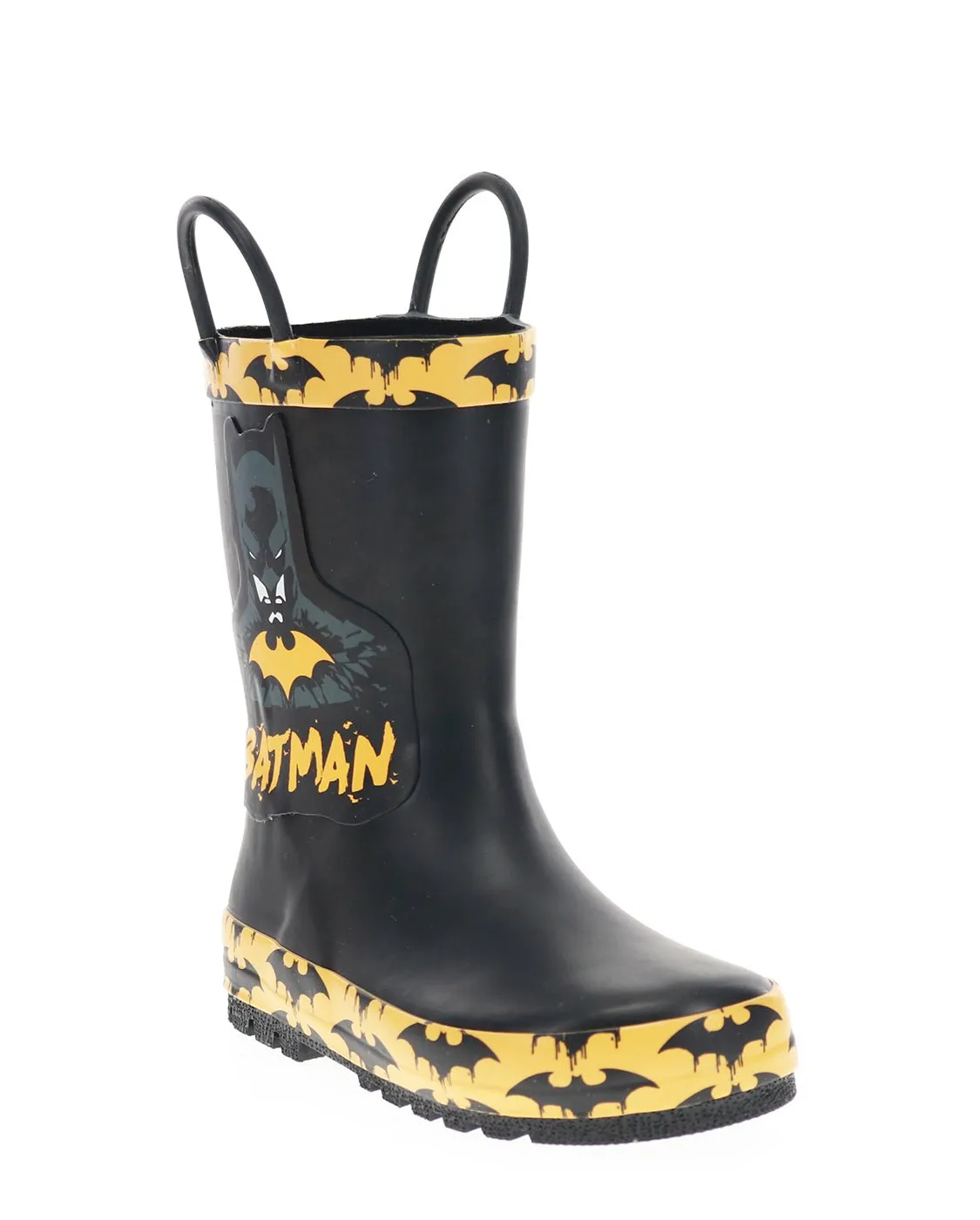 Kids Batman Grunge Rain Boot - Black