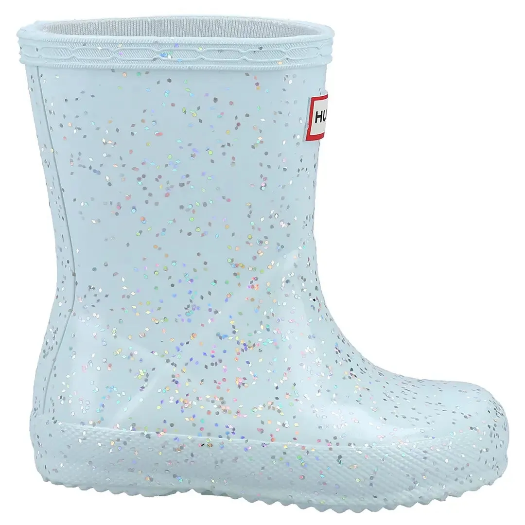 Kids First Classic Giant Glitter Rain Boots - Gentle Blue by Hunter