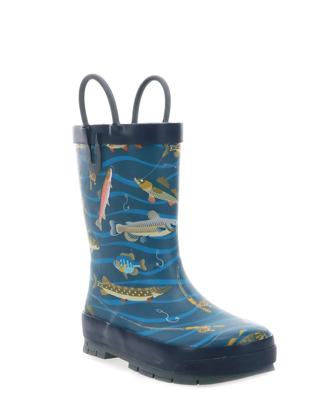 Kids Gone Fish'n Rain Boot - Navy