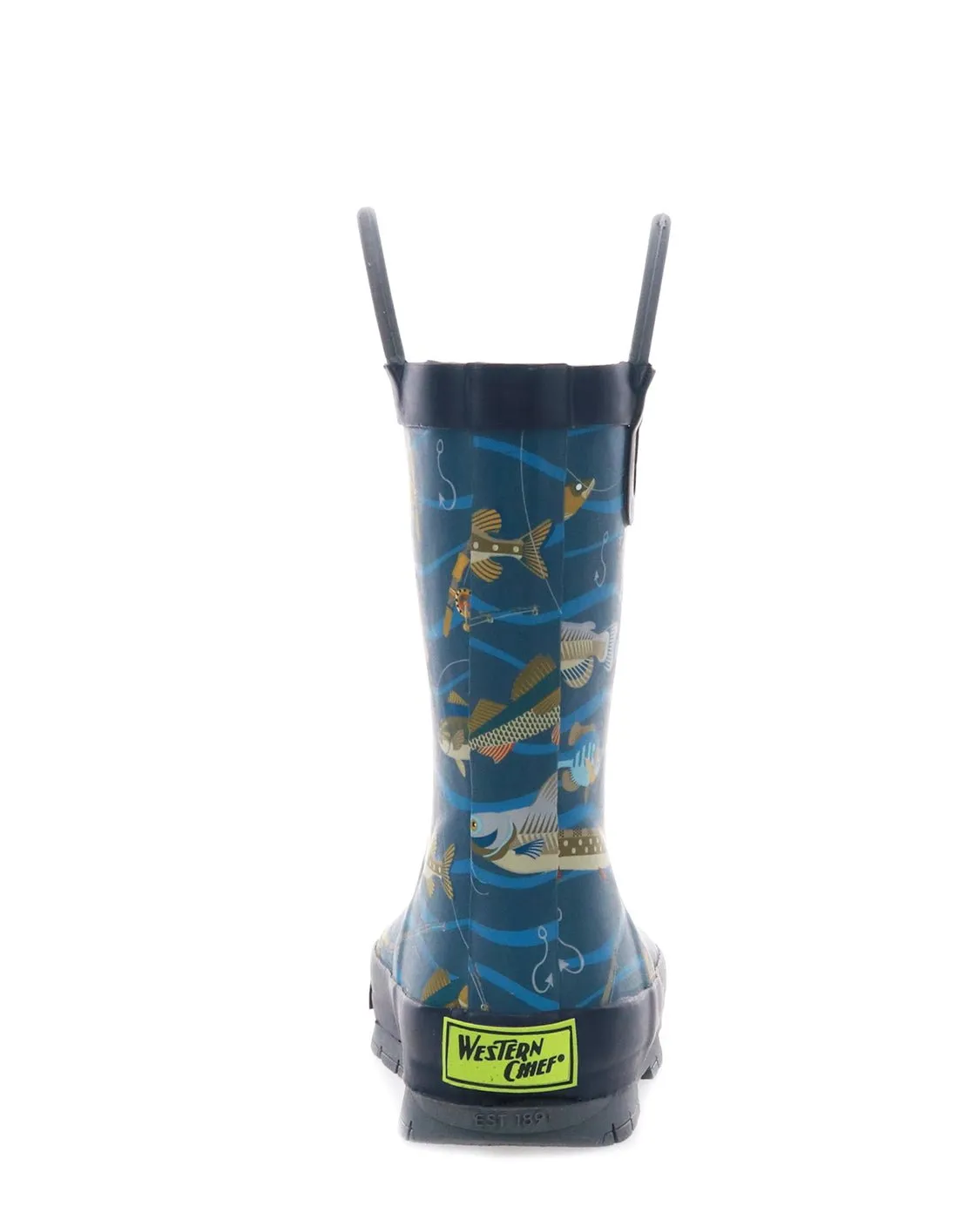 Kids Gone Fish'n Rain Boot - Navy