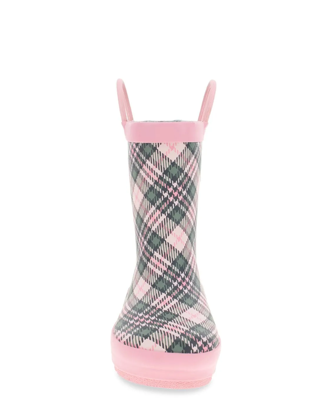 Kids Precious Plaid Rain Boot - Pink