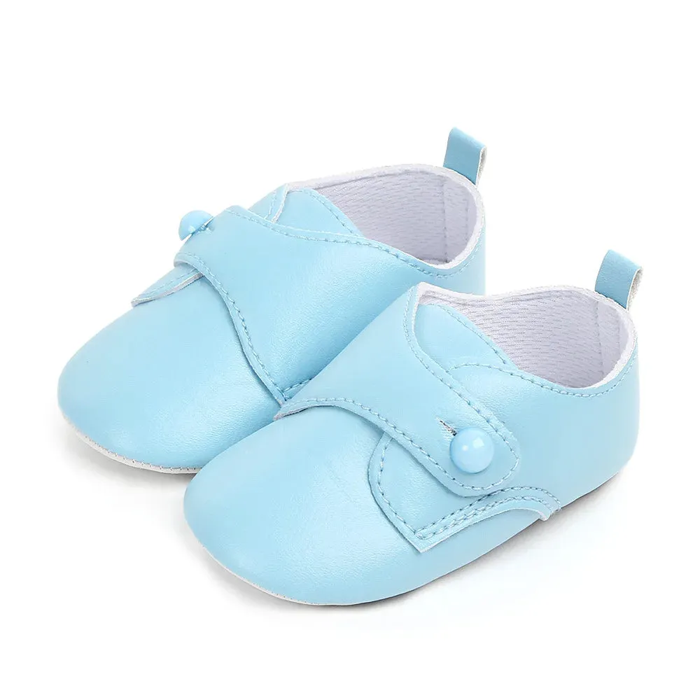 Newborn Boys Shoes Infant Leather Moccasins Casual Buttons Loafers Toddler Girls Solid First Steps Trainers for Learning Walking