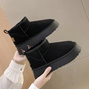 On-trend Winter Warm Plush Fur Suede Snow Boots