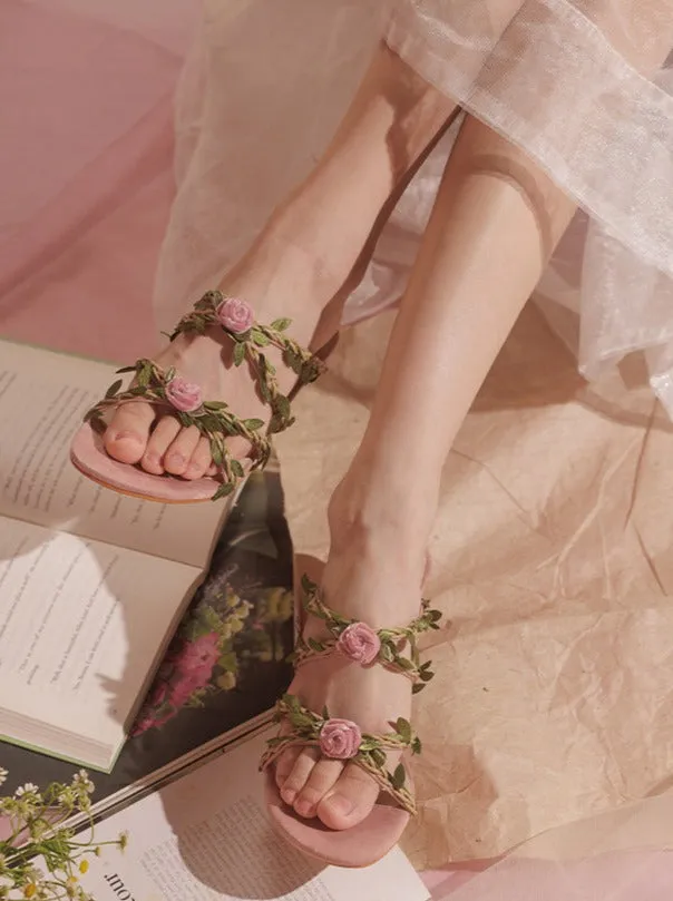 Paris Floral Sandals