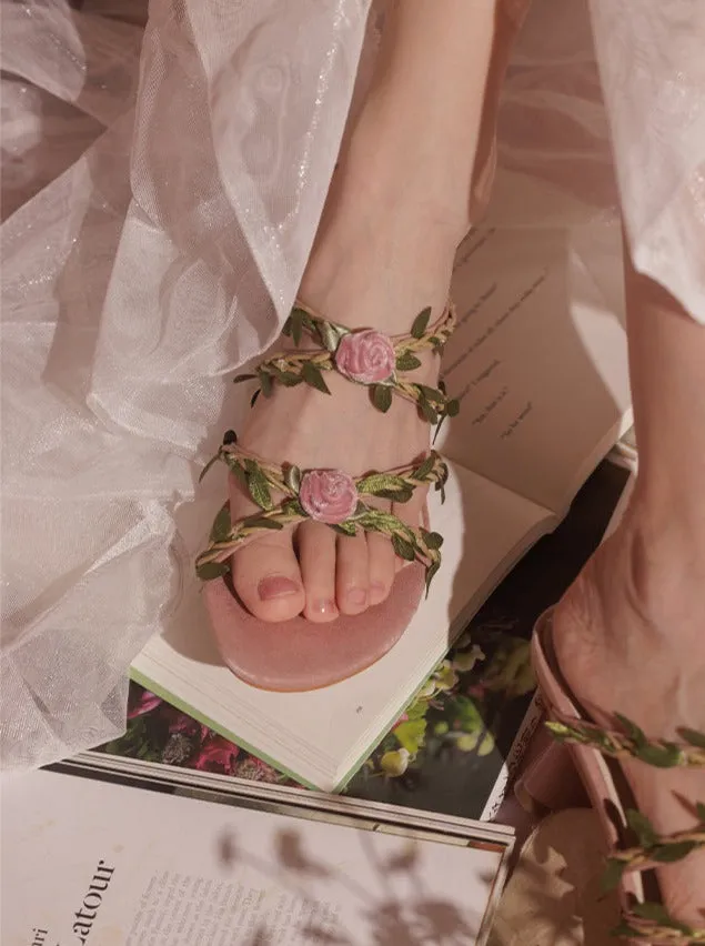 Paris Floral Sandals