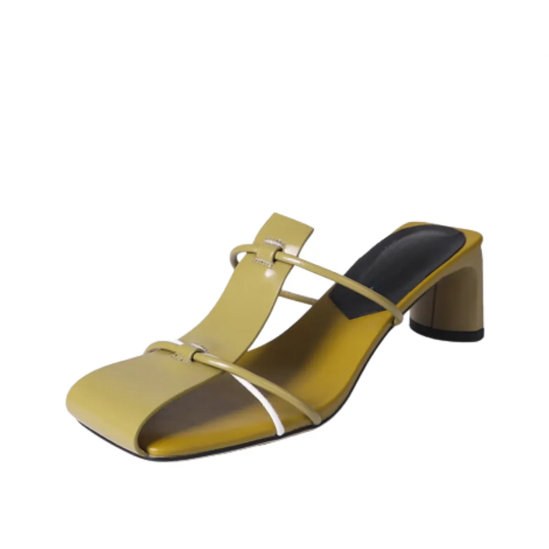 Pre Order:  Casual Square Toe Block Heel Sandals