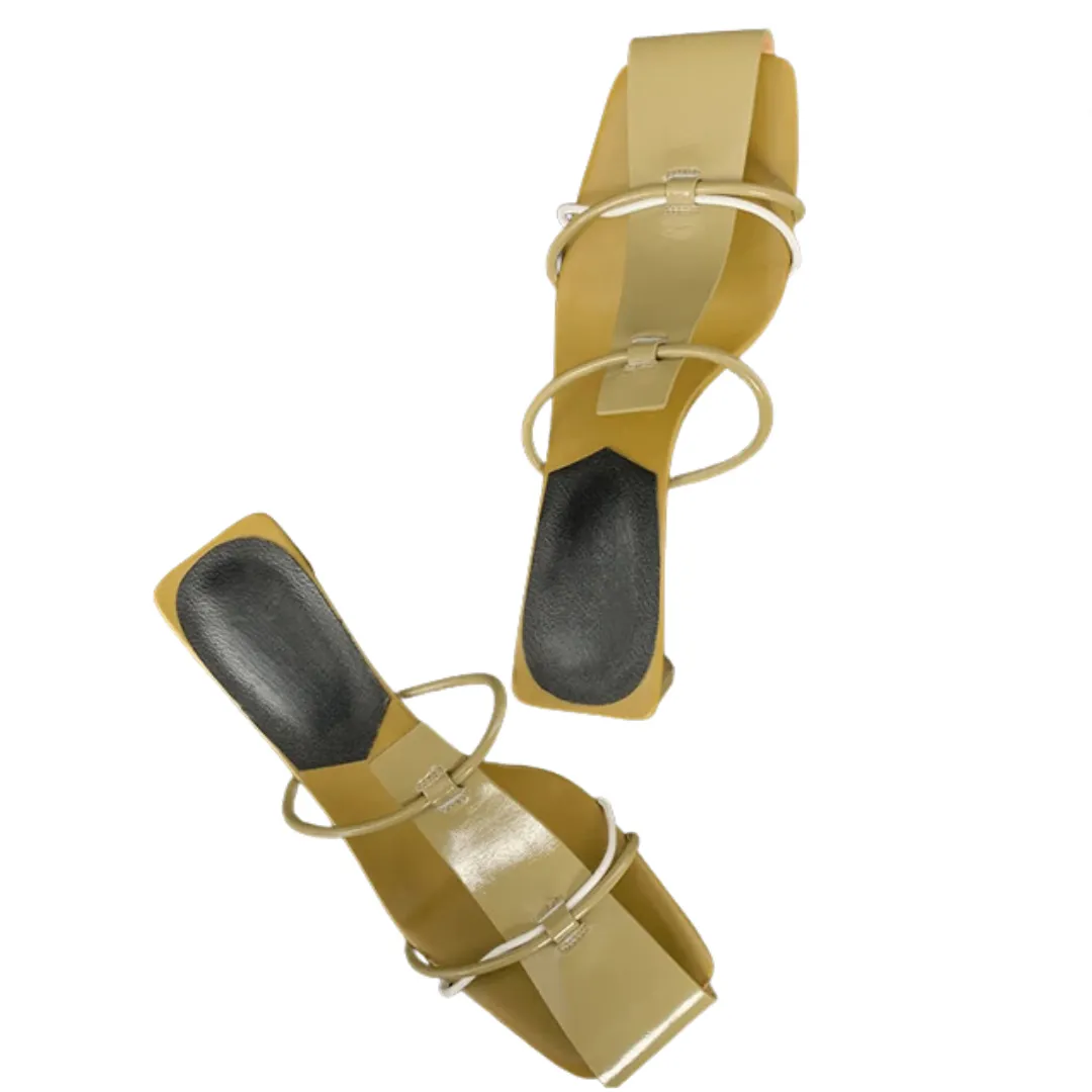 Pre Order:  Casual Square Toe Block Heel Sandals