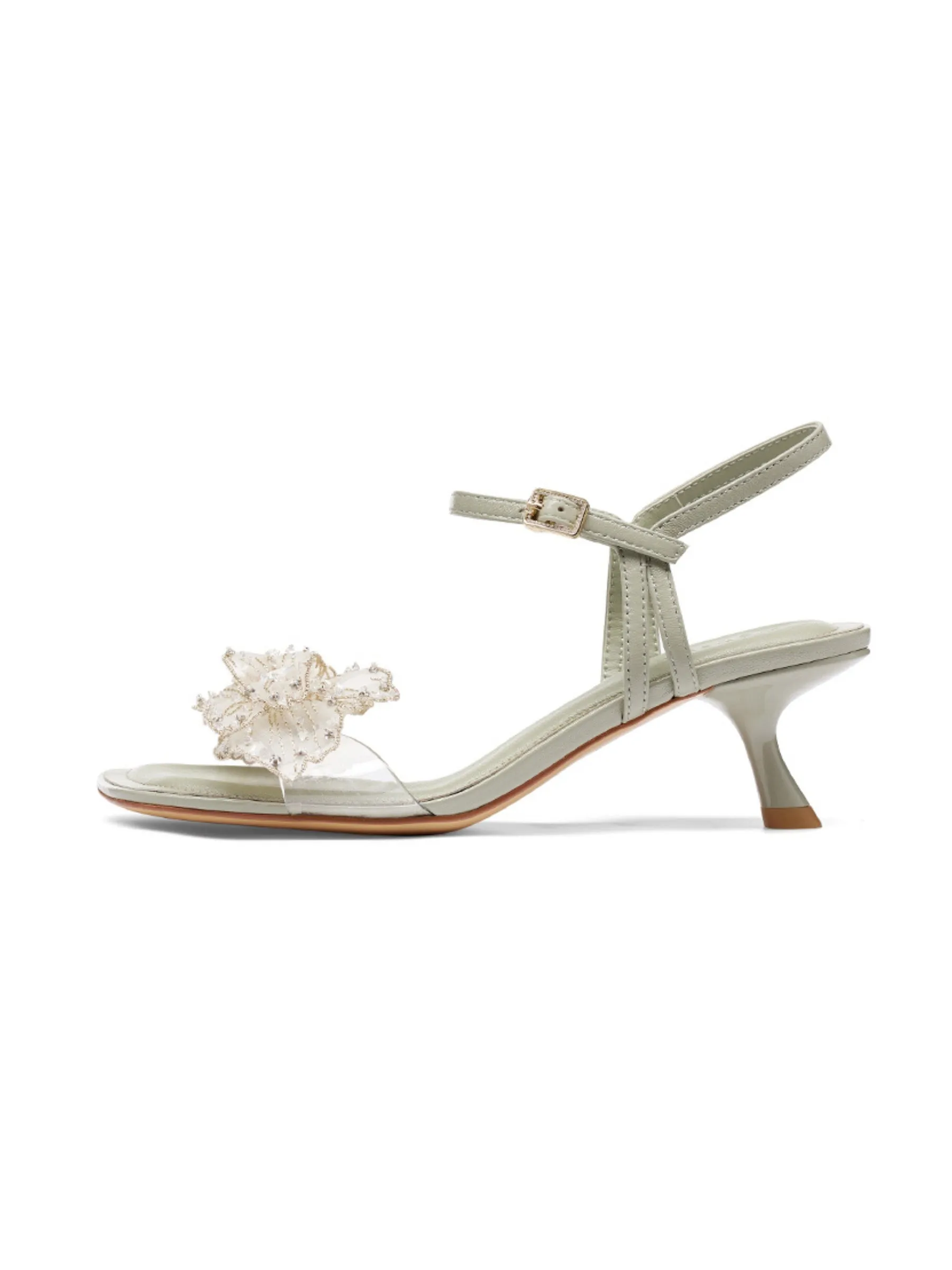 Samora Bow Sandals in Sage Green