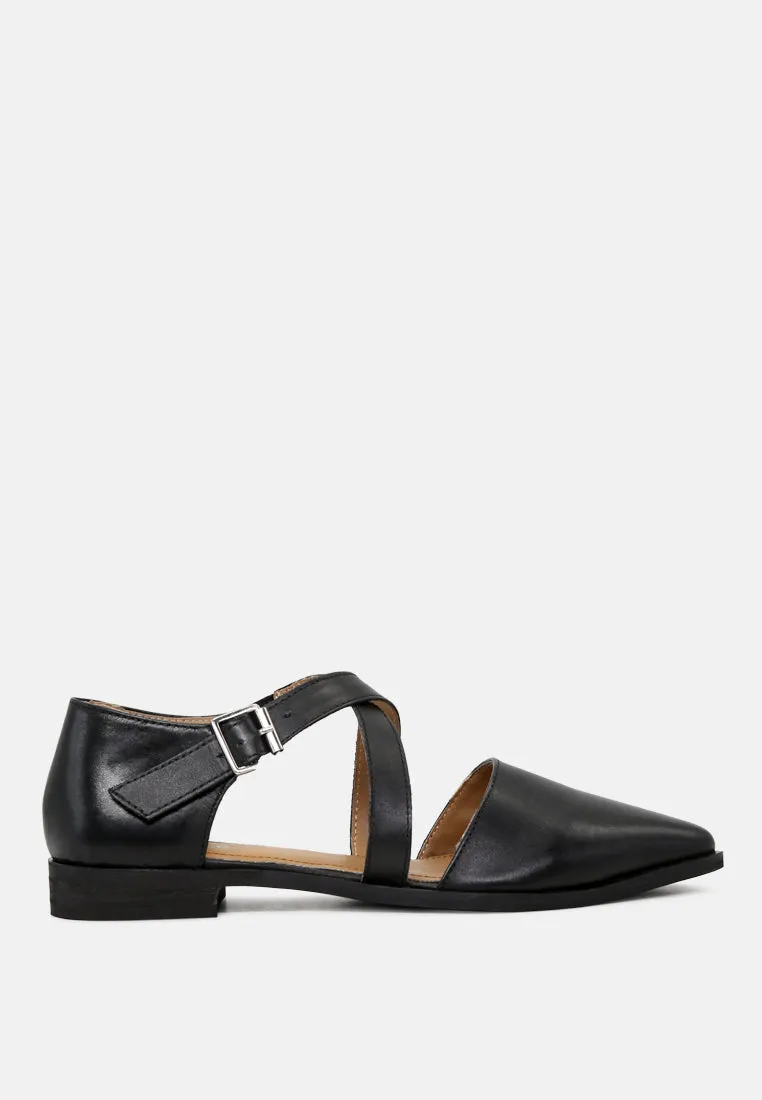 SUNIVA Black Flat Sandal