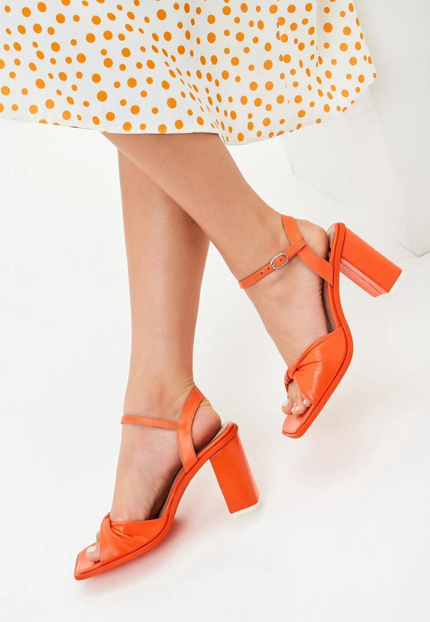 Timeless Block Heels - Orange