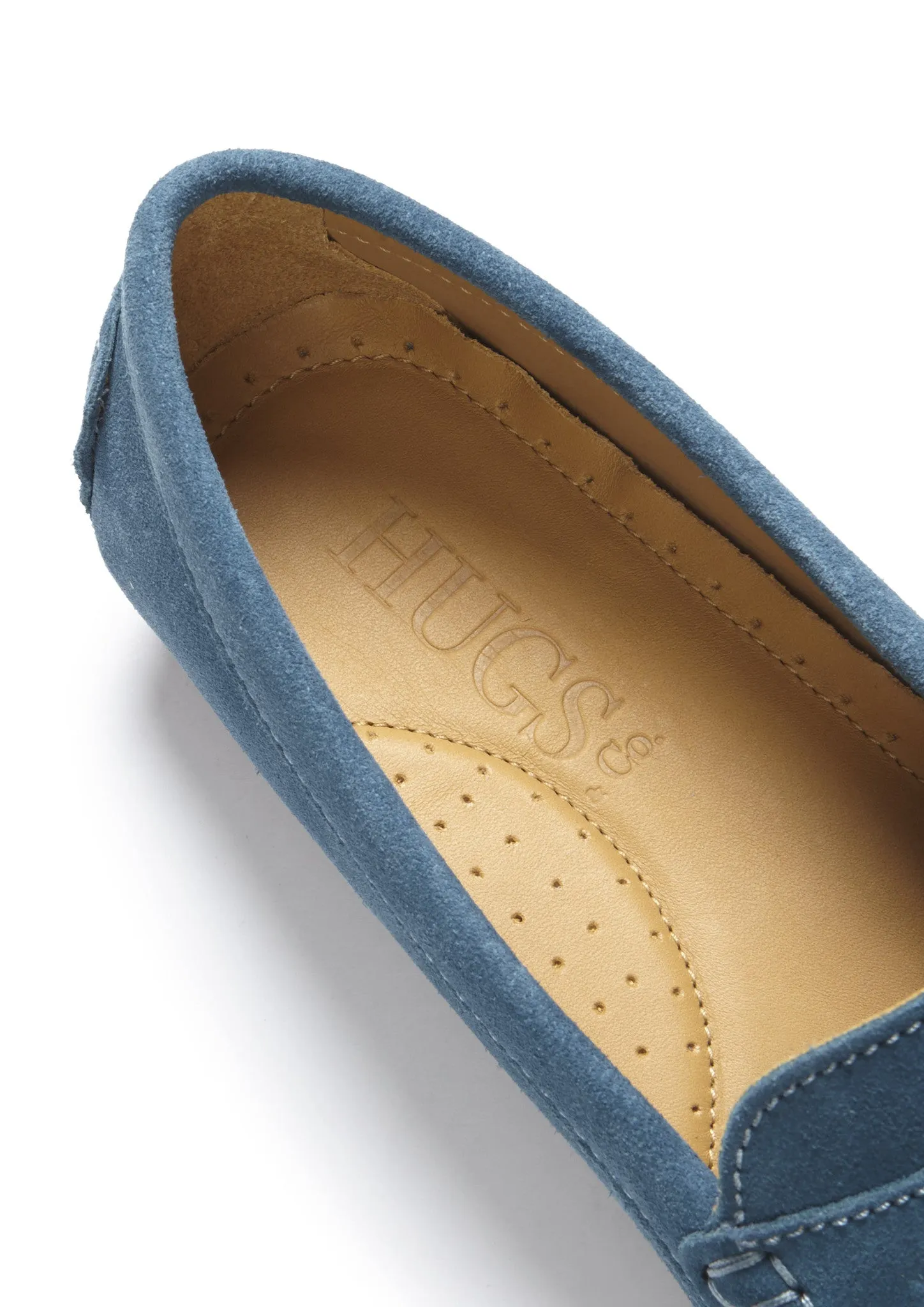 Women's Penny Driving Loafers Full Rubber Sole, teal suede